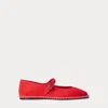 Polo Ralph Lauren Canvas Mary Jane Espadrille In Red