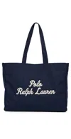 Polo Ralph Lauren Canvas Polo Rl Script Tote Newport Navy