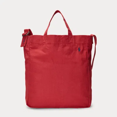 Polo Ralph Lauren Canvas Shopper Tote In Red