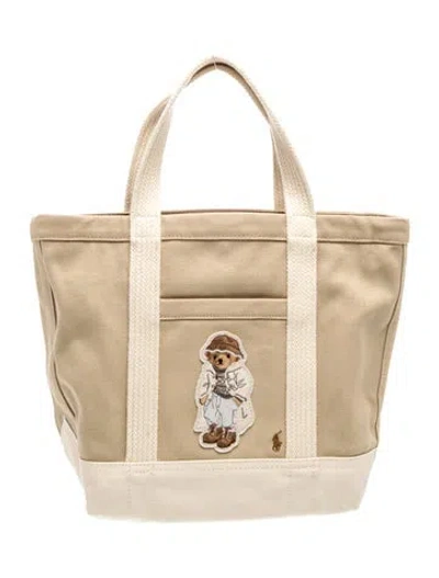 Pre-owned Polo Ralph Lauren Canvas Shoulder Bag In Neutral