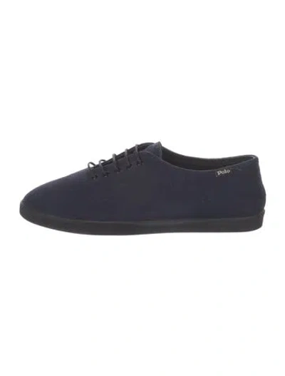Pre-owned Polo Ralph Lauren Canvas Sneakers In Blue