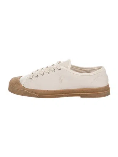 Pre-owned Polo Ralph Lauren Canvas Sneakers In Neutral