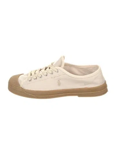 Pre-owned Polo Ralph Lauren Canvas Sneakers In Neutral