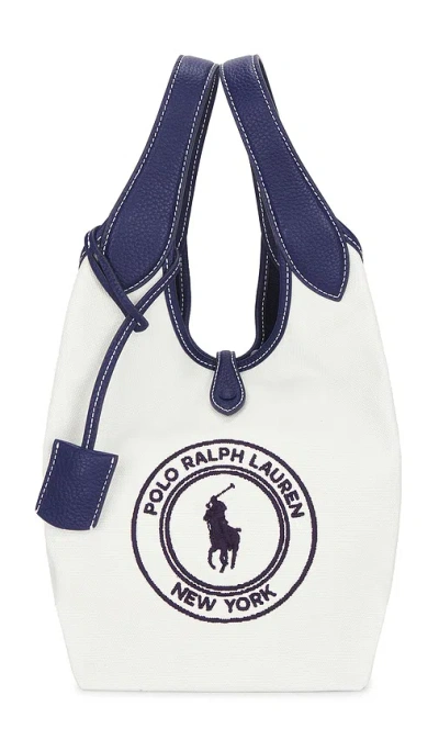 Polo Ralph Lauren Canvas Tote Bag In White