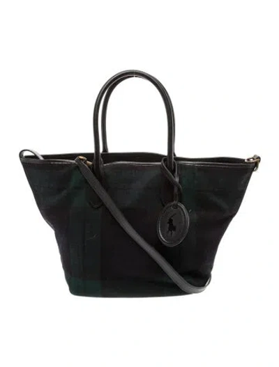 Pre-owned Polo Ralph Lauren Canvas Tote In Blue