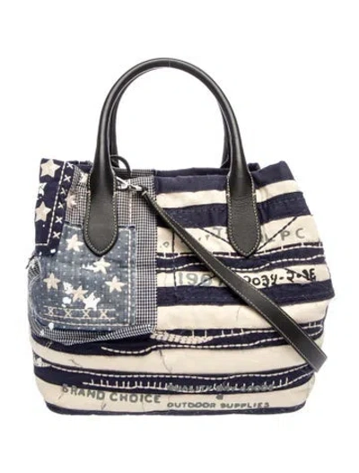 Pre-owned Polo Ralph Lauren Canvas Tote In Blue