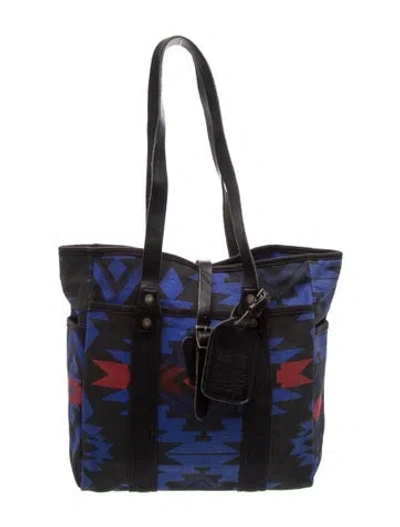 Pre-owned Polo Ralph Lauren Canvas Tote In Blue