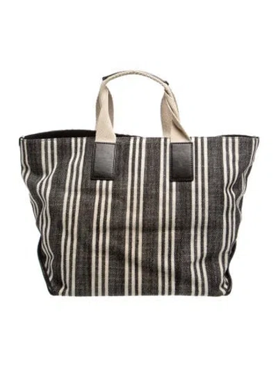 Pre-owned Polo Ralph Lauren Canvas Tote In Blue