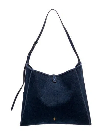 Pre-owned Polo Ralph Lauren Canvas Tote In Blue