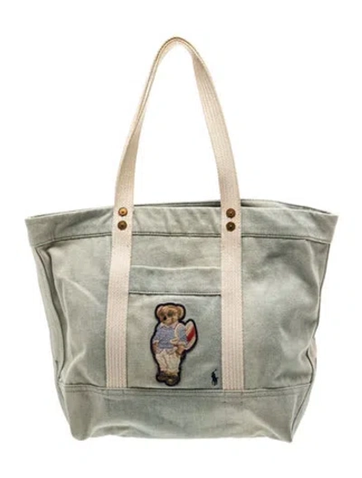 Pre-owned Polo Ralph Lauren Canvas Tote In Neutral