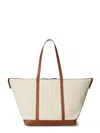 Polo Ralph Lauren Canvas Travel Bag With Leather Profiles