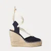 Polo Ralph Lauren Wedge Espadrilhes In Blu Notte
