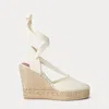 Polo Ralph Lauren Canvas Wedge Espadrille In Natural