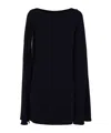 Polo Ralph Lauren Cape-overlay Short Dress In Black