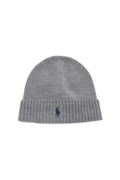 Polo Ralph Lauren Cappello Beanie In Lana In Grey