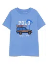 Polo Ralph Lauren Car-print Cotton T-shirt In Blue