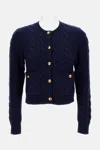 Polo Ralph Lauren Cable-knit Wool And Cashmere-blend Cardigan In Blue