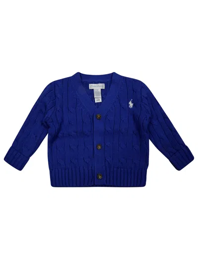 Polo Ralph Lauren Cardigan Cotone In Blu