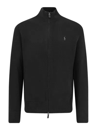 Polo Ralph Lauren Cardigan In Lana In Black