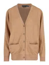 Polo Ralph Lauren Cardigan In Lana In Neutral