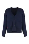 Polo Ralph Lauren Wool Cardigan With Dropped Shoulder Clothing In Blue