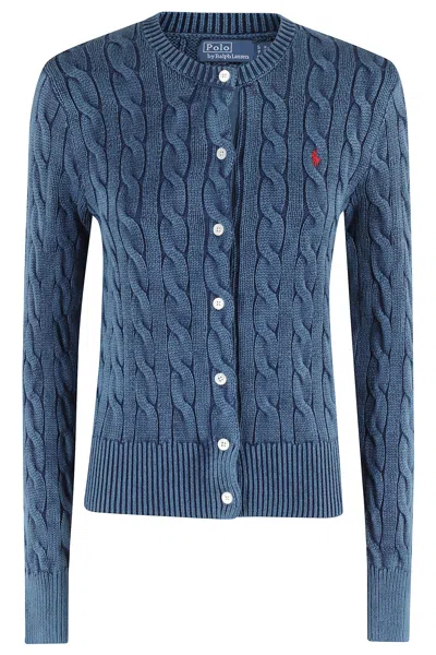 Polo Ralph Lauren Cable-knit Cotton Cardigan In Blue