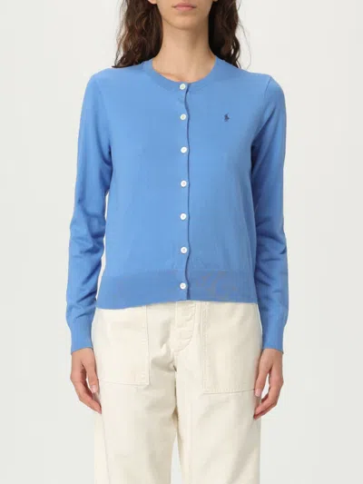 Polo Ralph Lauren Cardigan A Girocollo In Misto Cotone Con Logo