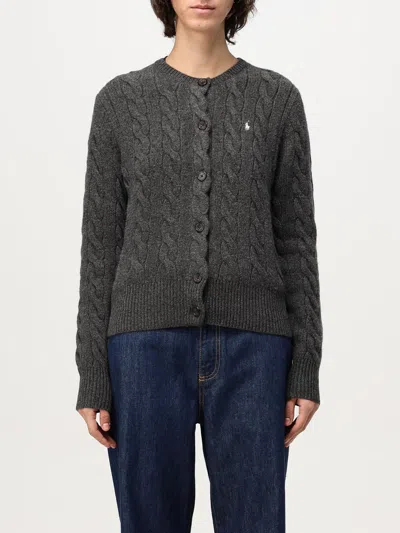 POLO RALPH LAUREN CARDIGAN POLO RALPH LAUREN WOMAN COLOR GREY,F89886020