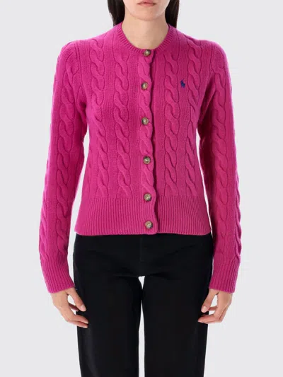POLO RALPH LAUREN CARDIGAN POLO RALPH LAUREN WOMAN COLOR PINK,H27300010