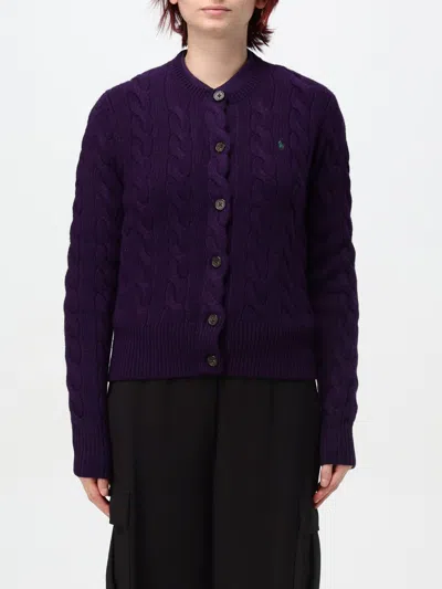 Polo Ralph Lauren Cardigan  Woman Color Plum In Pflaume