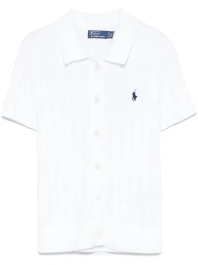 Polo Ralph Lauren Cardigan Short Sleeve In White