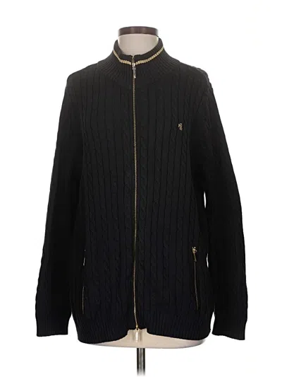 Pre-owned Polo Ralph Lauren Cardigan Sweater In Black