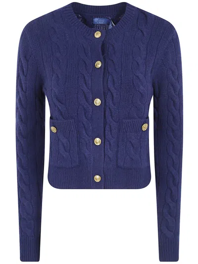 Polo Ralph Lauren Cardigan Sweater Hunter Navy In Blue