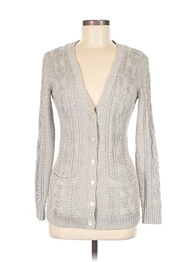 Pre-owned Polo Ralph Lauren Cardigan Sweater In Silver