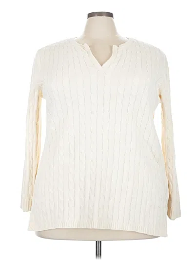 Pre-owned Polo Ralph Lauren Cardigan Sweater In White