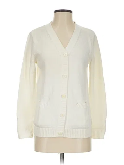 Pre-owned Polo Ralph Lauren Cardigan Sweater In White