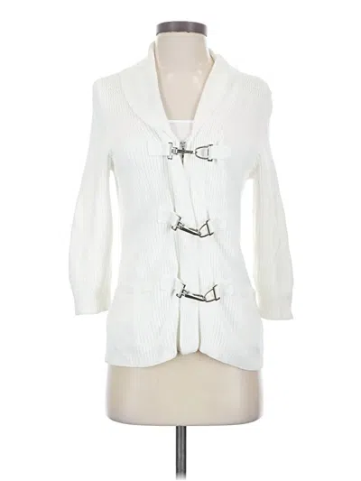 Pre-owned Polo Ralph Lauren Cardigan Sweater In White
