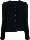 Polo Ralph Lauren Polo Pony Cable-knit Cardigan In Blue