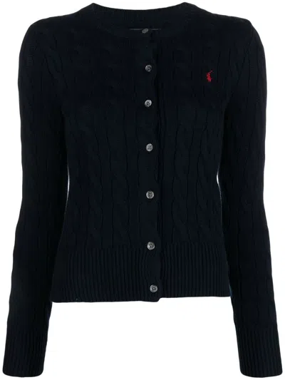 Polo Ralph Lauren Cardigan With Logo In Blue