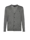 Polo Ralph Lauren Cardigan With Logo In Gray