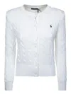 Polo Ralph Lauren Embroidered Cable-knit Cotton Cardigan