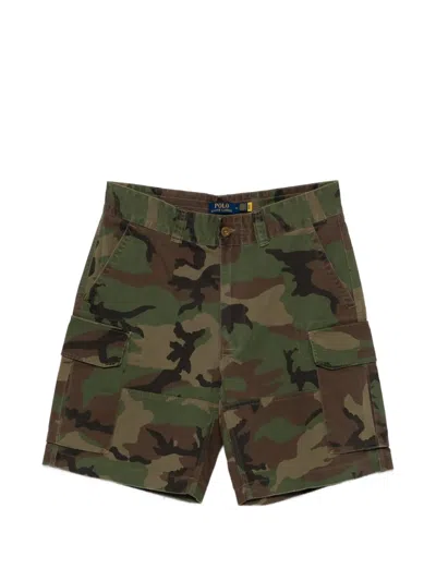 Polo Ralph Lauren Wide-leg Camouflage-print Cotton-twill Shorts In Multi