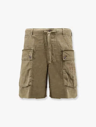 Polo Ralph Lauren Cargo Cotton Shorts With Print In Brown