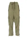 Polo Ralph Lauren Green Cargo Tapered Pants With Drawstring In Lyocell Blend Woman In Green