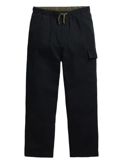 Polo Ralph Lauren Kids' Cargo-pocket Drawstring Trousers In Blue