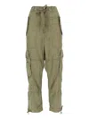 Polo Ralph Lauren Green Cargo Tapered Pants With Drawstring In Lyocell Blend Woman