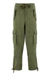Polo Ralph Lauren Linen Blend Twill Cargo Trousers In Green