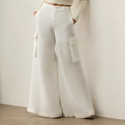 POLO RALPH LAUREN CARRY LINEN WIDE-LEG CARGO PANT