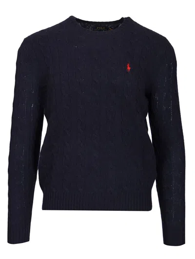 Polo Ralph Lauren Cashmere And Wool Sweater Knitwear Blue