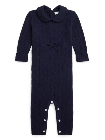 Polo Ralph Lauren Cashmere Babygrow In Blue